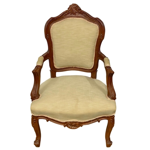 801 - A pair of of 18th century style French armchairs. (1)