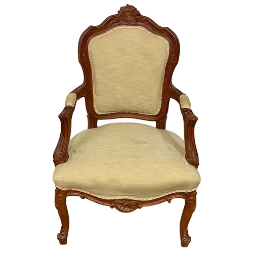 801 - A pair of of 18th century style French armchairs. (1)