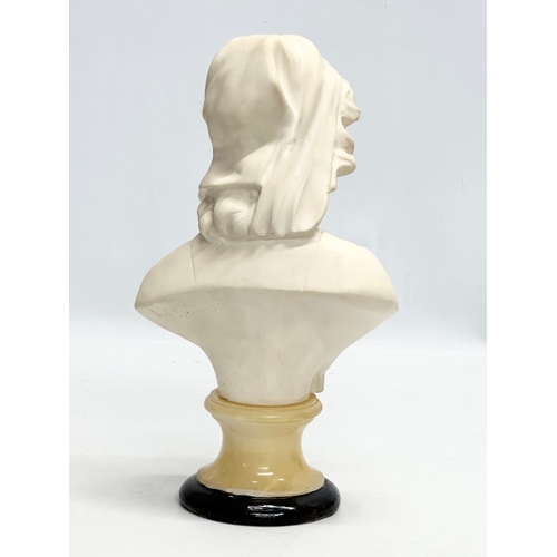 272 - A signed 20th Century bust on marble base. In the manner of Prof. Giuseppe Bessi. 29cm