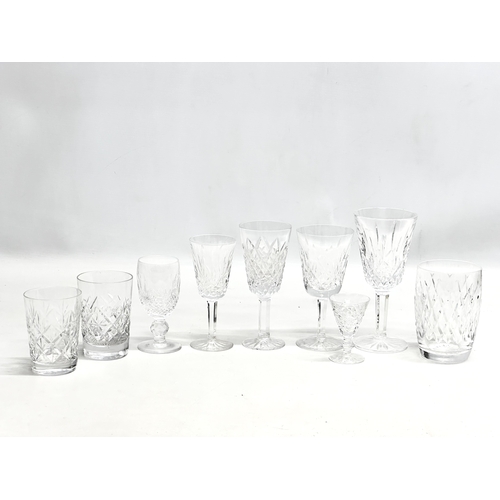 667 - Waterford Crystal. 9 pieces of Irish crystal by Waterford. Waterford Lismore, Colleen etc. wine glas... 