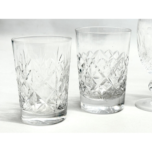 667 - Waterford Crystal. 9 pieces of Irish crystal by Waterford. Waterford Lismore, Colleen etc. wine glas... 