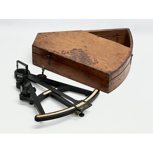 8 - Spencer Browning & Rust. A Late 18th/Early 19th Century octant sextant with original box. By Spencer... 