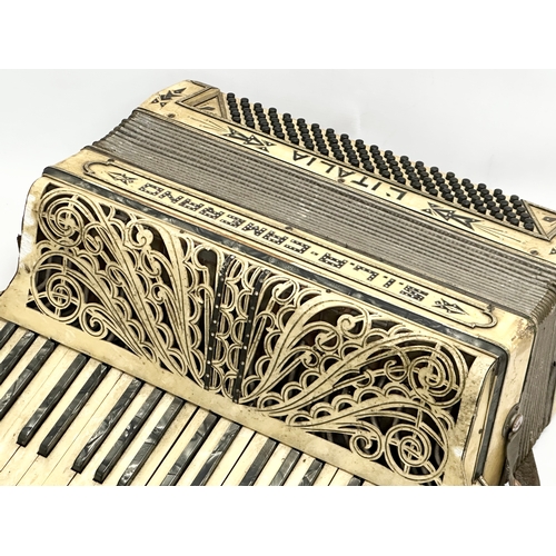 281 - Sila Camerano. A mother of pearl style accordion by Sila Canerano, L’Italia.