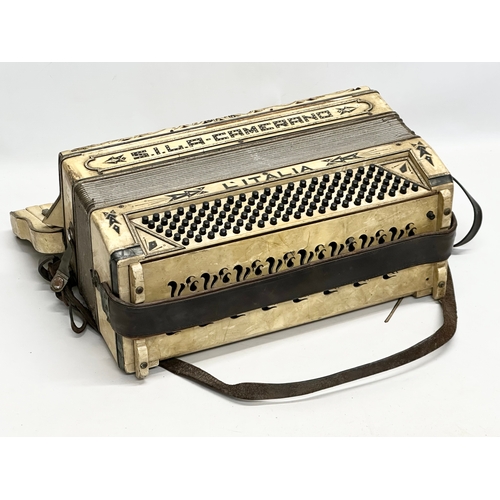 281 - Sila Camerano. A mother of pearl style accordion by Sila Canerano, L’Italia.