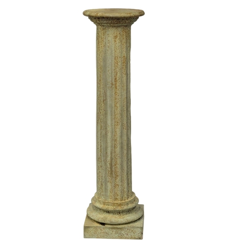 930 - A tall Doric style resin column pedestal. 120cm (8)