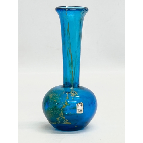 677 - A 20th Century art glass “Sand & Stone” vase by Mdina. 18cm