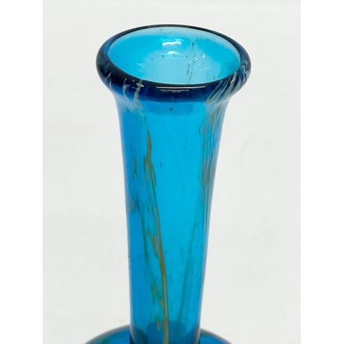 677 - A 20th Century art glass “Sand & Stone” vase by Mdina. 18cm