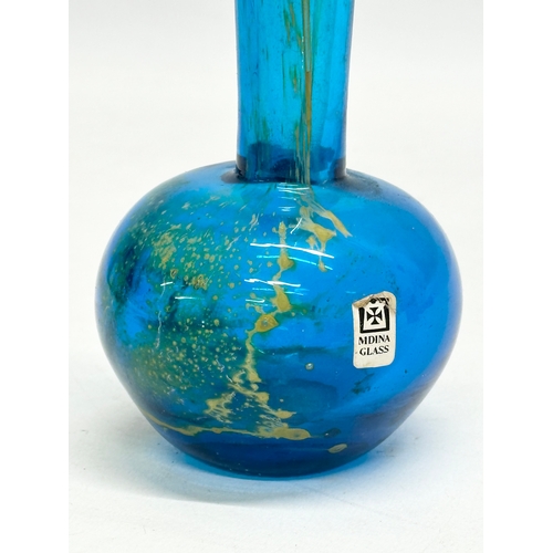 677 - A 20th Century art glass “Sand & Stone” vase by Mdina. 18cm