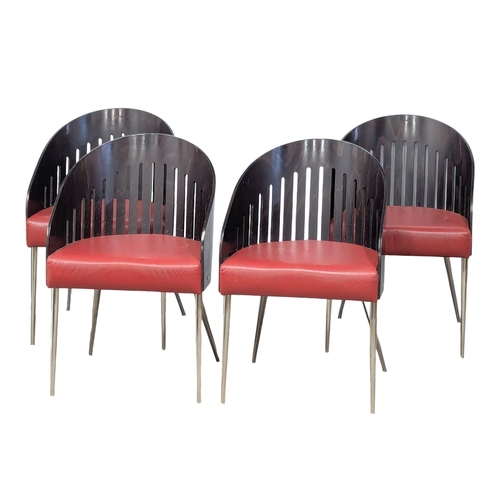 666 - A set of 4 Bentwood tub chairs in the manner of Phillipe Starck (10)