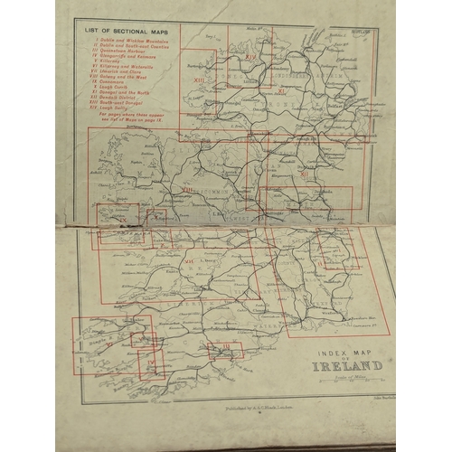 752 - Black's Guide To Ireland. 1912. Illustrated with maps and plans. Adam and Charles Black, London.