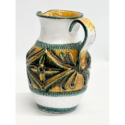 388 - Nuovo Rinascimento. A 1960’s Italian Mid Century majolica jug, by Nuovo Rinascimento. 16x14x21cm.