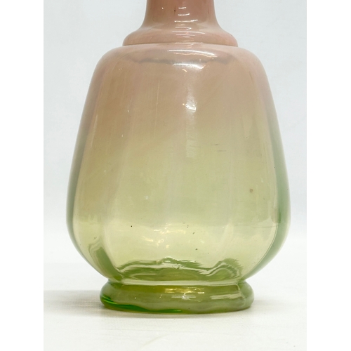 831 - A Late 19th Century Victorian opaline glass carafe decanter. 21cm