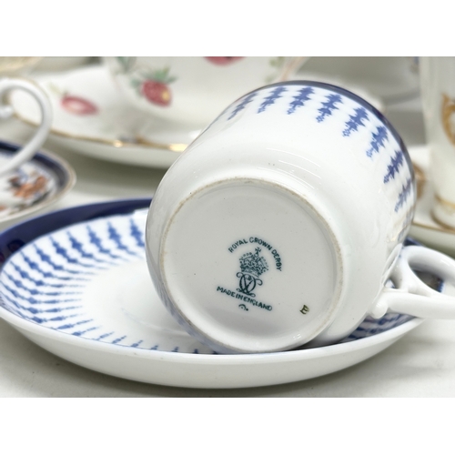 823 - A collection of 19th and 20th Century tea ware. Royal Crown Derby, Davenport, Aynsley, Dresden, Mint... 