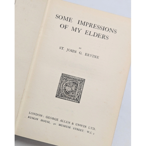 760 - Some Impressions of My Elders by St. John G. Ervine. 1924. London. George Allen & Unwin Ltd.