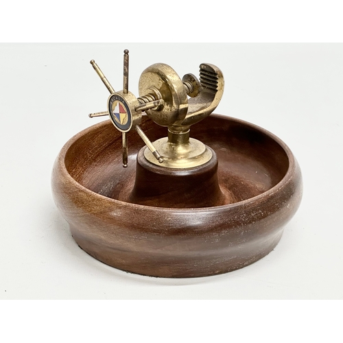 349 - An S.S. Arcadia nautical nut cracker bowl. 17x14cm.