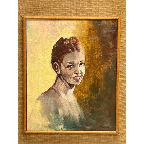 844 - Patsy Farrell. An oil on board. Mid Century. 32x39.5cm. Frame 51.5x59cm.