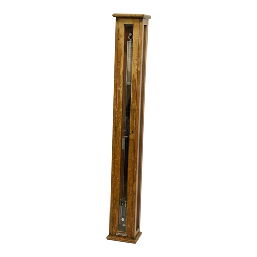 422 - A large 1930’s Griffin & George Limited ships barometer. 118cm.