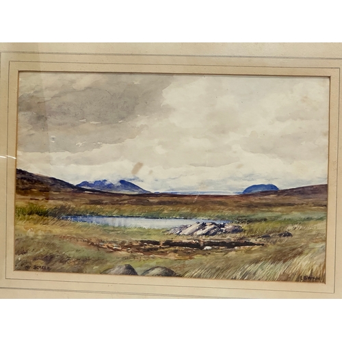 775 - Isaac Swain. A watercolour drawing. 37x24cm. Frame 58x43.5cm.