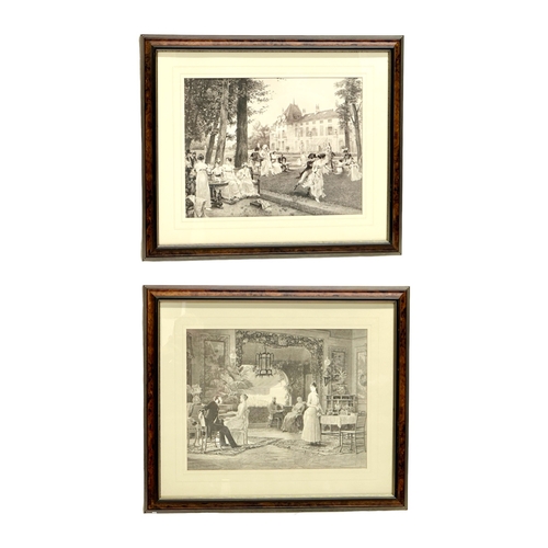 971 - A pair of Late 19th/Early 20th Century prints. Reframed. 71x60cm