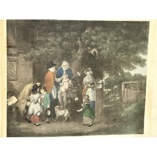 778 - William Henry Nutter (1819-1872) A 19th Century engraving. Sunday Morning A Cottage Family Going To ... 