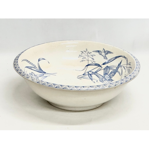 972 - A 19th Century wash bowl. Waldeck. C.F. Co LTD. 39x12cm.