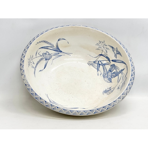 972 - A 19th Century wash bowl. Waldeck. C.F. Co LTD. 39x12cm.