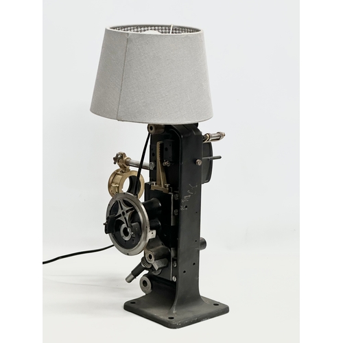 781 - Ernemann Werke, Dresden. A large German projector converted into a table lamp. 43cm