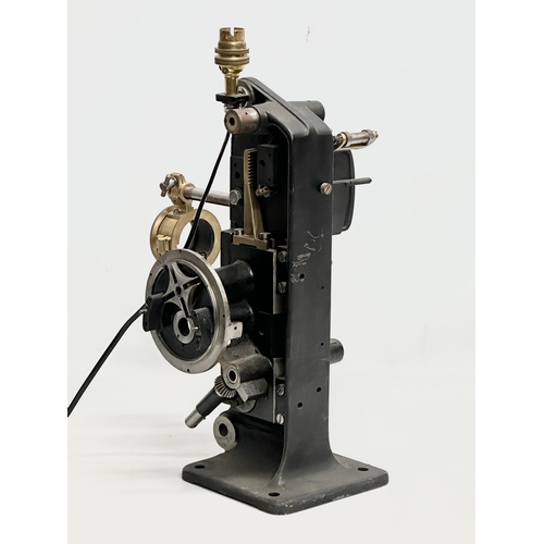 781 - Ernemann Werke, Dresden. A large German projector converted into a table lamp. 43cm