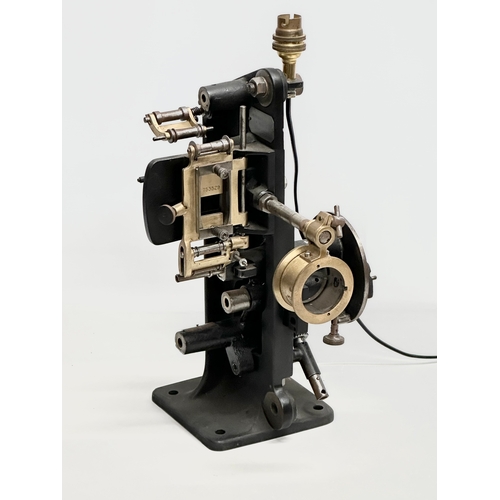 781 - Ernemann Werke, Dresden. A large German projector converted into a table lamp. 43cm