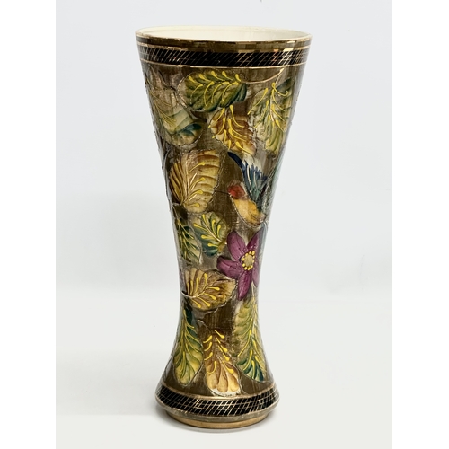 951 - A large Mid 20th Century hand painted vase. H. Bequet. Belgium.