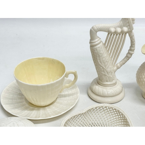 952 - A collection of Belleek Pottery. 1st, 2nd, 3rd period.