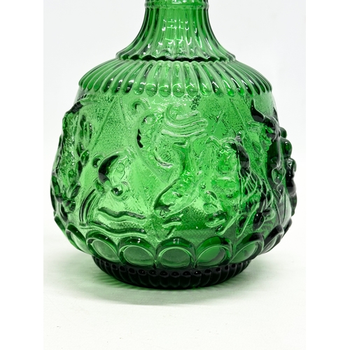 284 - An Italian Mid Century glass Genie decanter. Empoli, Italy. 35cm