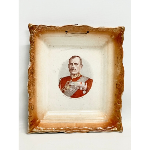 743 - A Late 19th Century wall plaque. Commemorating General Hector MacDonald. 20x22cm.