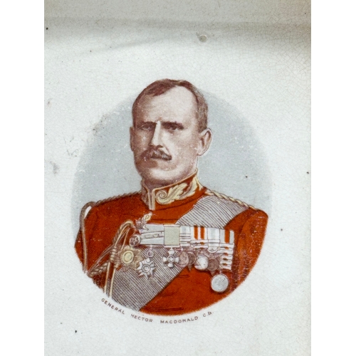 743 - A Late 19th Century wall plaque. Commemorating General Hector MacDonald. 20x22cm.