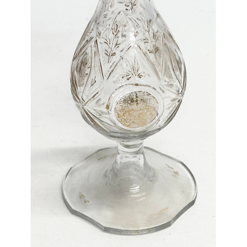 287 - A 19th Century Islamic style glass rose water sprinkler vase, with original screw lid. 26cm