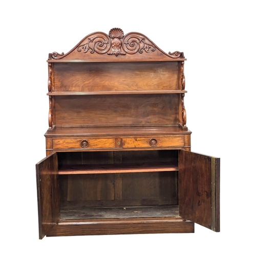 106 - A large Early William IV mahogany chiffonier with 2 drawers. Circa 1830. 128x49x181cm. 8