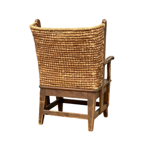 11 - A 19th Century child’s Orkney chair. 42x37x64cm. 4