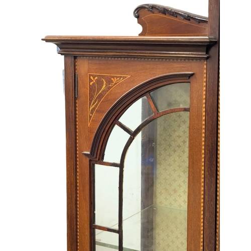 150 - A large Edward VII inlaid mahogany display cabinet. Early 20th Century. Edwardian. Circa 1901-1910. ... 