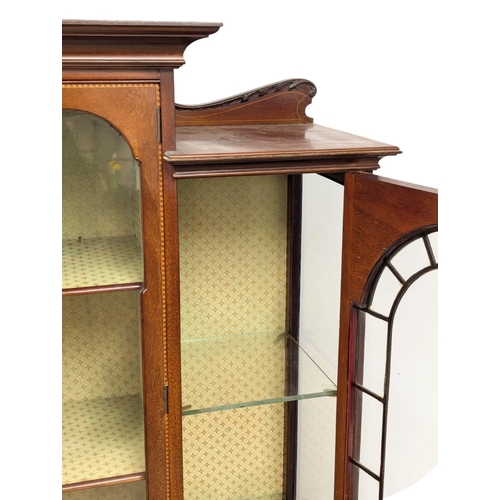 150 - A large Edward VII inlaid mahogany display cabinet. Early 20th Century. Edwardian. Circa 1901-1910. ... 