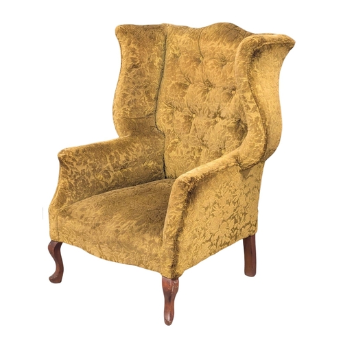 161 - An Early 20th Century Georgian style wingback armchair. Circa 1900-1910. 2