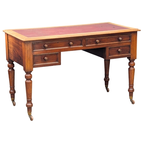 163 - A 19th Century Victorian mahogany writing desk. Circa 1880. 122x63x77cm  (3)