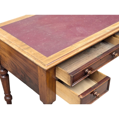 163 - A 19th Century Victorian mahogany writing desk. Circa 1880. 122x63x77cm  (3)