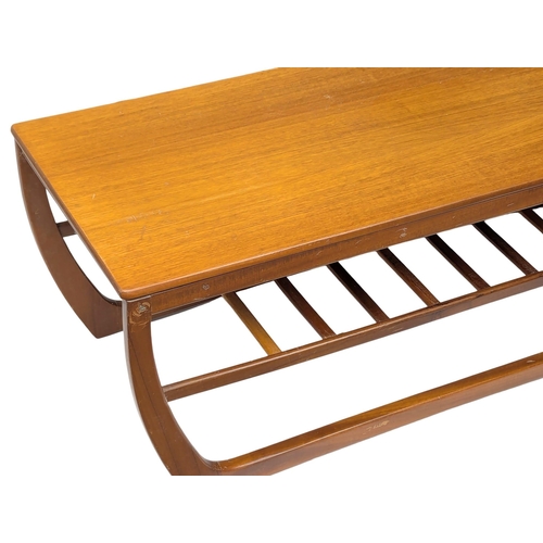 171 - A Mid Century teak coffee table by Beithcraft. 122x46x45cm. 3