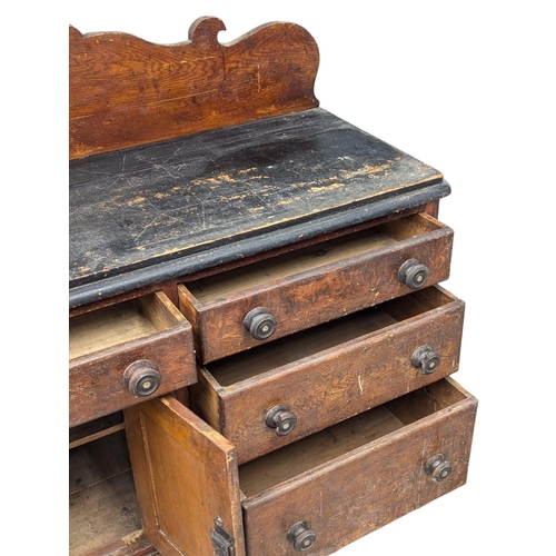 227 - A large Mid 19th Century Victorian pine Lancashire dresser wit original scumble finish. Circa 1860. ... 