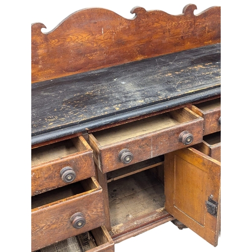 227 - A large Mid 19th Century Victorian pine Lancashire dresser wit original scumble finish. Circa 1860. ... 