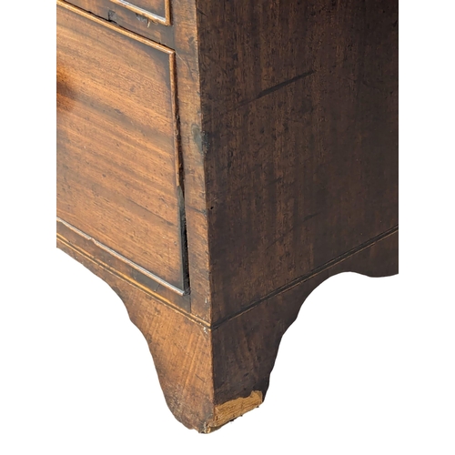 278 - A George III mahogany bow front chest of drawers. 120x56x100cm. 4