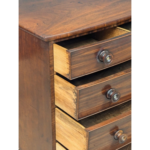 278 - A George III mahogany bow front chest of drawers. 120x56x100cm. 4