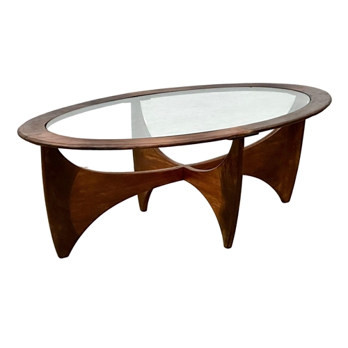 28 - A G-Plan “Fresco” Mid Century teak Astro coffee table. Designed by Victor Wilkins. 121.5x66x42cm (8)