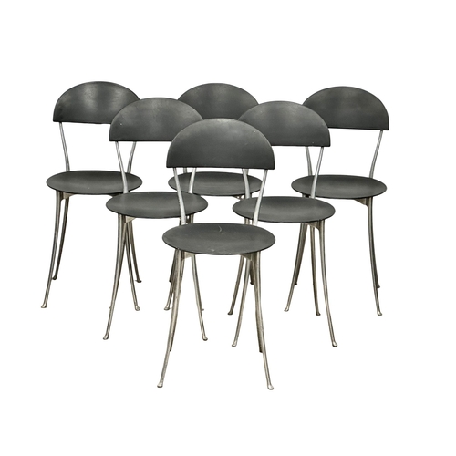 34 - Enzo Mari for Zanotta. A set of 6 Italian Mid Century “Tonietta” dining chairs. Designed by Enzo Mar... 