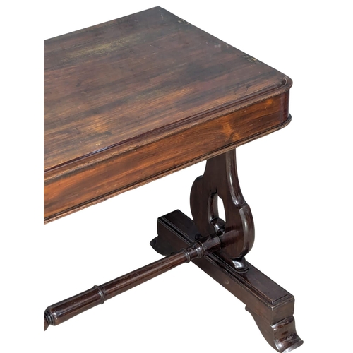 354 - A William IV rosewood military campaign table. 1